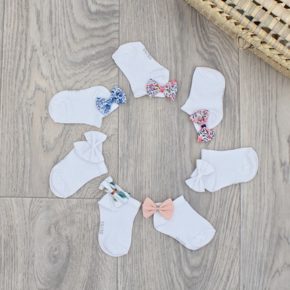 Chaussettes bébé fille à nœud