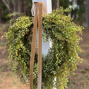 Cascading Greenery Wreath for Front Door, Hanging Greenery Wreath For Fall, Year Round Neutral Wreath, Everyday Wreath, Cottage Decor