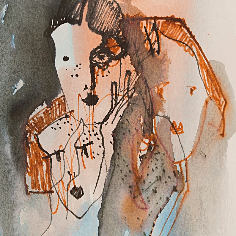 Original Ink Art Modern Art Original Art Abstract Painting Etsy