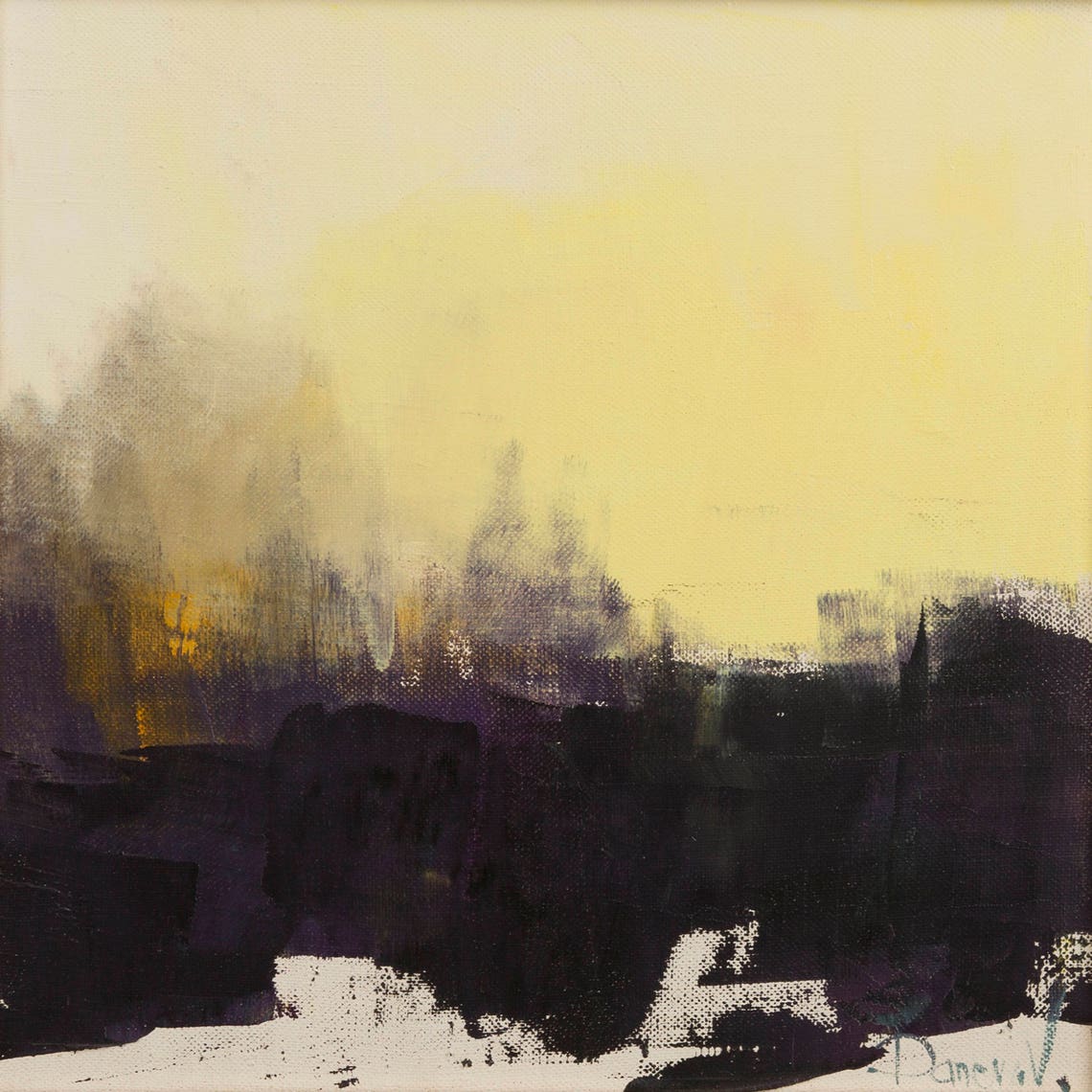 Contemporary art. Abstract print. Yellow art Abstract Etsy