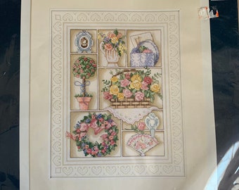 Sunbonnet Girl Embroidery Stamped Crewel Work Embroider Vintage C 1970s Needlework Project Kit Pillow Front or Framed Child/'s Bedroom Decor