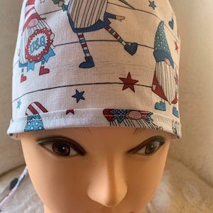 Patriotic Garden Gnomes Scrub Cap! USA! Unisex!