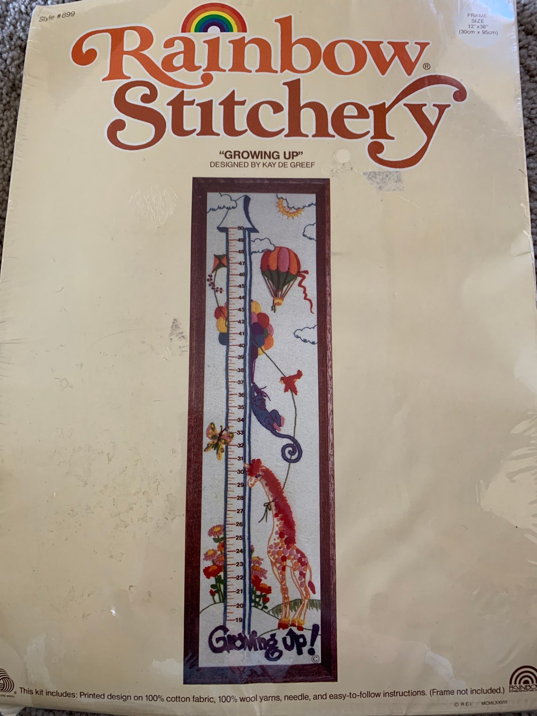 Rare Vintage Embroidery Kit by Rainbow Stitchery Growing Up Etsy