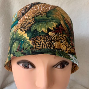 Adult Safari Wild Animals Scrub Cap! Unisex!