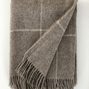 100% Wool Blanket | Wool Bedspread | Wool Throw | Warm Blanket for Camping