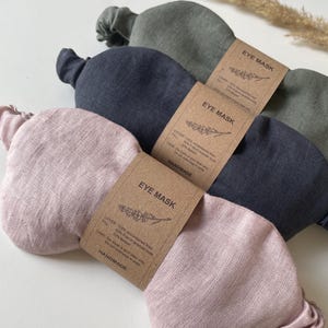 Eye Mask | Weighted Lavender Mask | Lavender Eye Mask | Lavender Sleep Mask | Thank You Gift | Linen Sleep Mask