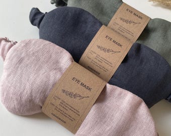 Eye Mask | Weighted Lavender Mask | Lavender Eye Mask | Lavender Sleep Mask | Thank You Gift | Linen Sleep Mask