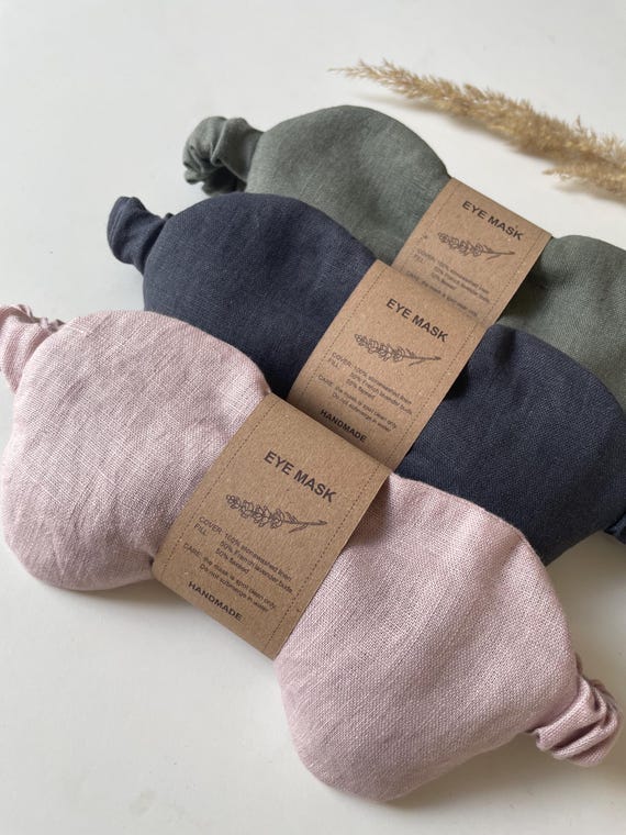 Eye Mask | Weighted Lavender Mask | Lavender Eye Mask | Lavender Sleep Mask | Thank You Gift | Linen Sleep Mask