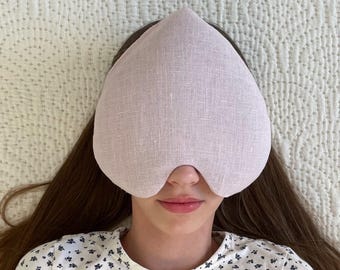 Masker met verzwaard hart lavendel | Lavendel oogkussen | Lavendel slaapmasker | Bedankcadeau | Hot Cold Pack