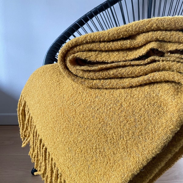 Merino Wool Blanket | Wool Bedspread | Warm Throw | Sofa Throw