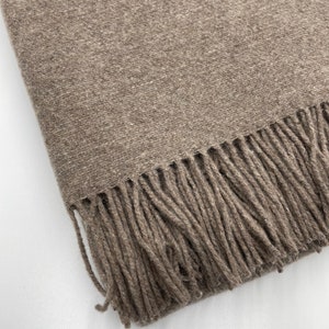 Manta de lana merino / colcha de lana / tiro cálido / tiro de sofá Light brown