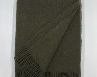 100% Wool Blanket | Wool Bedspread | Wool Throw | Warm Blanket for Camping | Gift