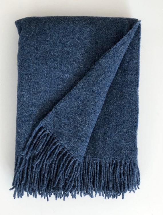 100% Wool Blanket | Wool Bedspread | Wool Throw | Warm Blanket for Camping |  Gift