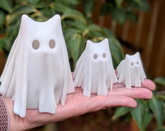 Fantasma de gato de resina: Decoración de Halloween - Diseño exclusivo de Etsy