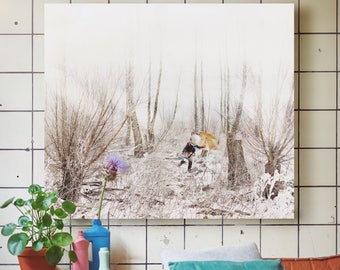 Snow landscape astronaut, fine art print, large wall decor, modern photography
