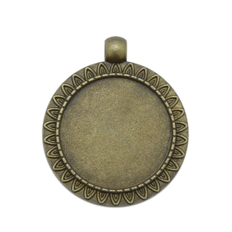 1 support cabochon 25mm bronze image 3