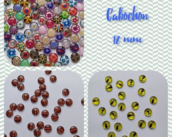 4 cabochons 12 mm