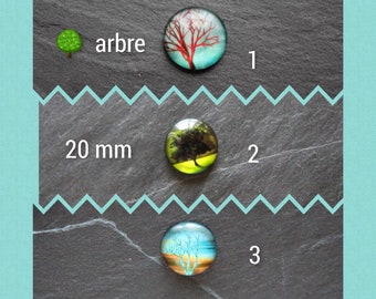 Cabochon 20 mm arbre