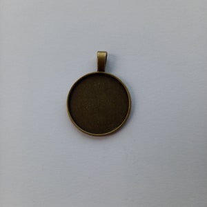 1 support cabochon 25mm bronze image 5