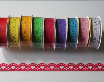 1 ruban adhésif coeur multi couleur masking tape / scrapbooking