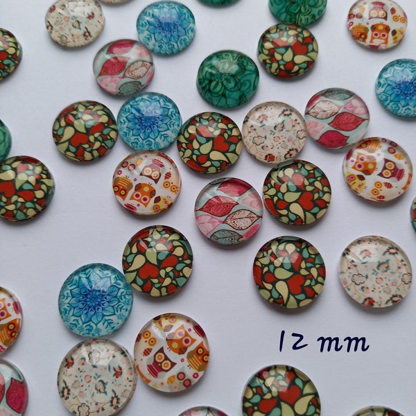 2 Cabochons 12 mm