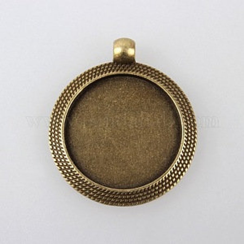 1 support cabochon 25mm bronze image 4