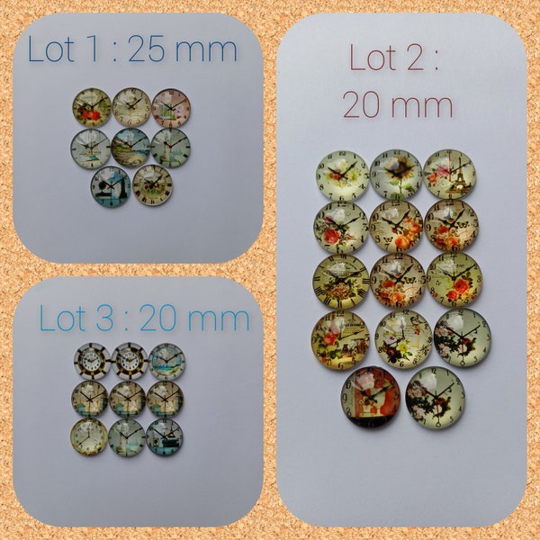 Lot de cabochons montres