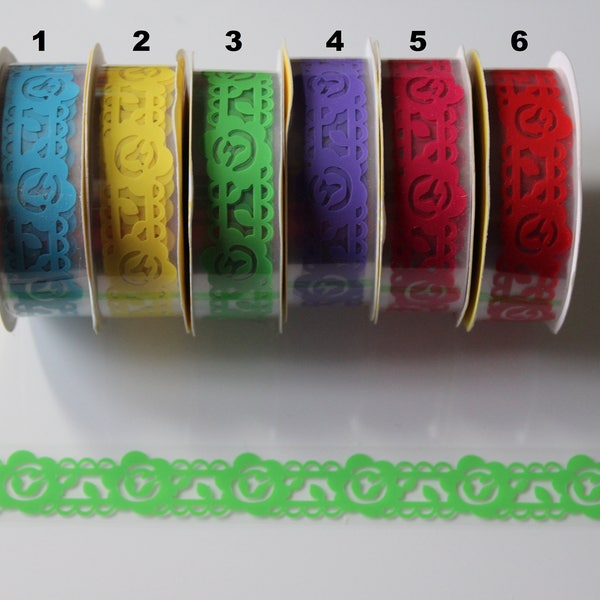 1 ruban adhésif masking tape fleur , multi couleur