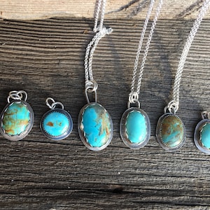 The simple Collection- Number 8 Mine Turquoise Necklaces - naturally bold statement jewelry - unique boho rings - rustic- bohemian jewelry