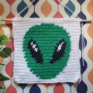 Alien ||  Tapestry Crochet Pattern || 40 x 40 graph