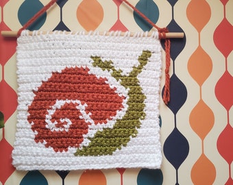 Little Snail ||  Tapestry Crochet Pattern || 30 x 30 graph