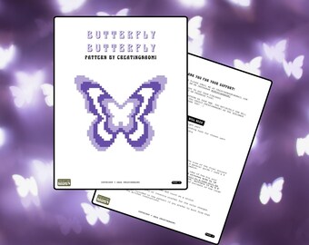 Butterfly Butterfly  ||  Tapestry Crochet Pattern || 48 x 40 graph
