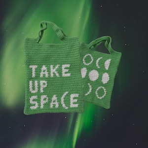 Take Up Space || Moon Phase || Crochet Tote Bag || 44 x 60 graph