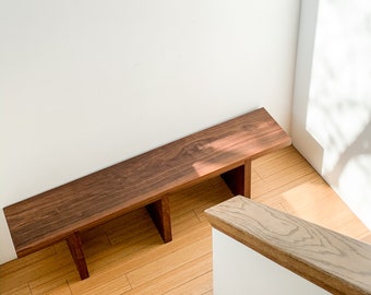 Thick Solid Walnut Bench