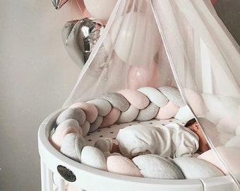 custom round crib bedding