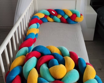 rainbow cot bumper