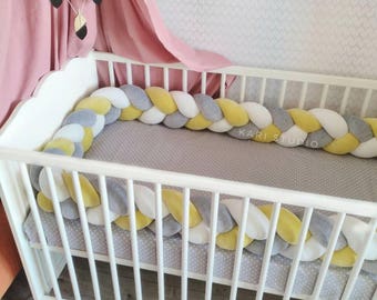 Thick Mixed Braided Crib Bumper Baby Crib Bumper Linen Etsy