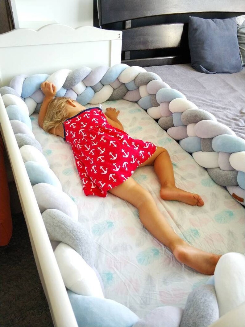 Double Braided Crib Bumper Baby Crib Bumper Nursery Decor Etsy