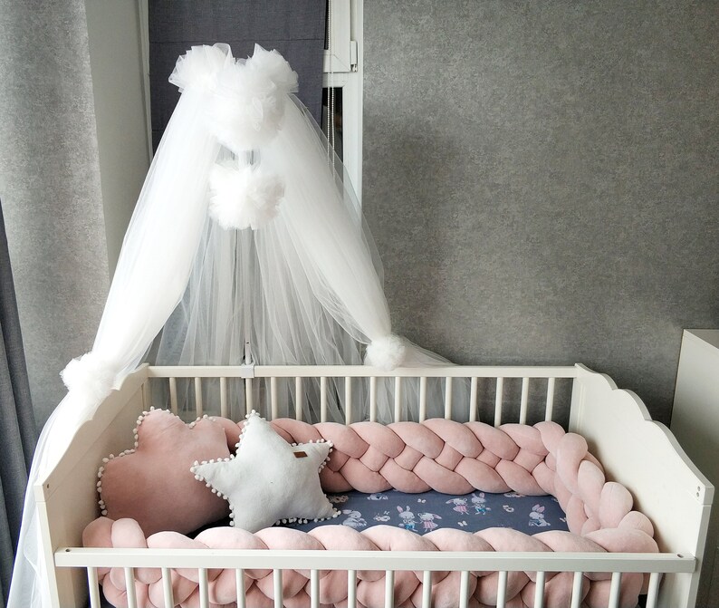 Creamy Canopy Nursery Canopy Bed Canopy Baby Baldachin Etsy