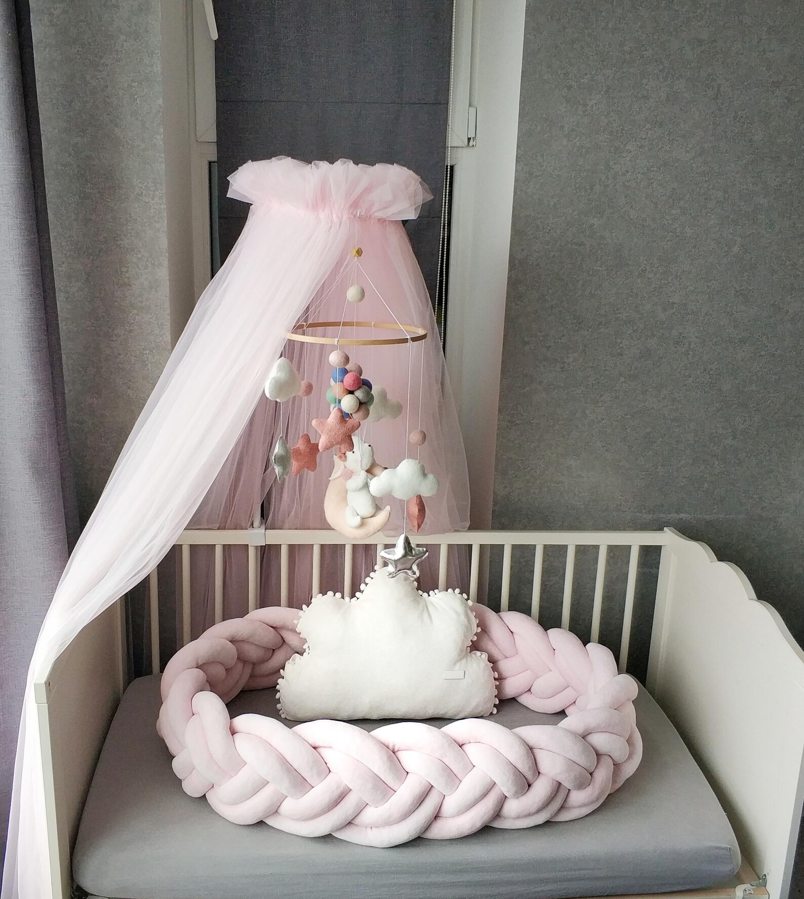 Bed Canopy Light Pink Hanging Canopy Canopy Bed Bed Canopy Etsy