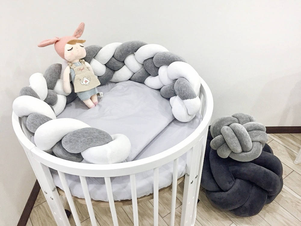 Thick Mixed Braided Crib Bumper Baby Crib Bumper Linen Etsy