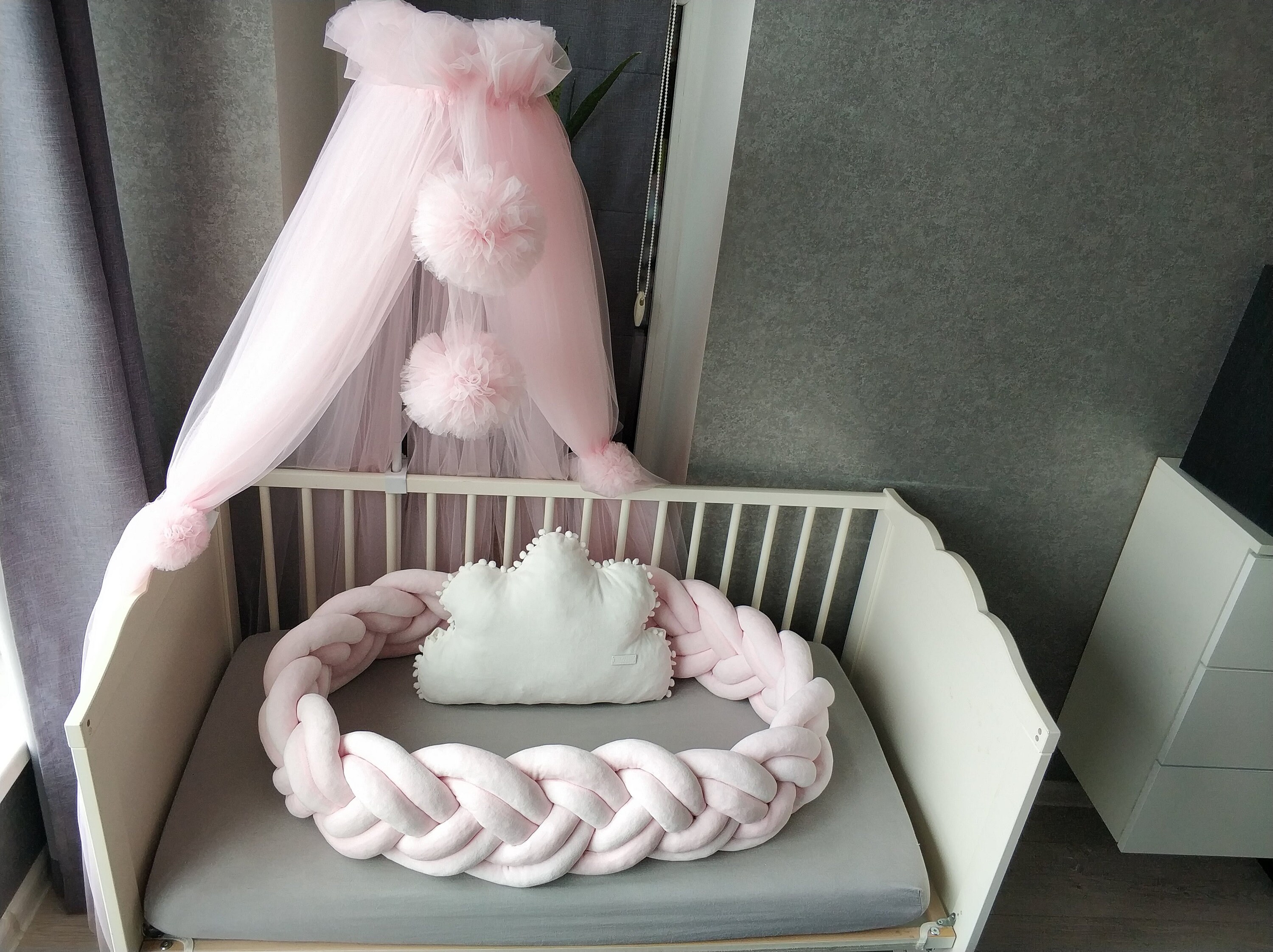 Bed Canopy Light Pink Hanging Canopy Canopy Bed Bed Canopy Etsy