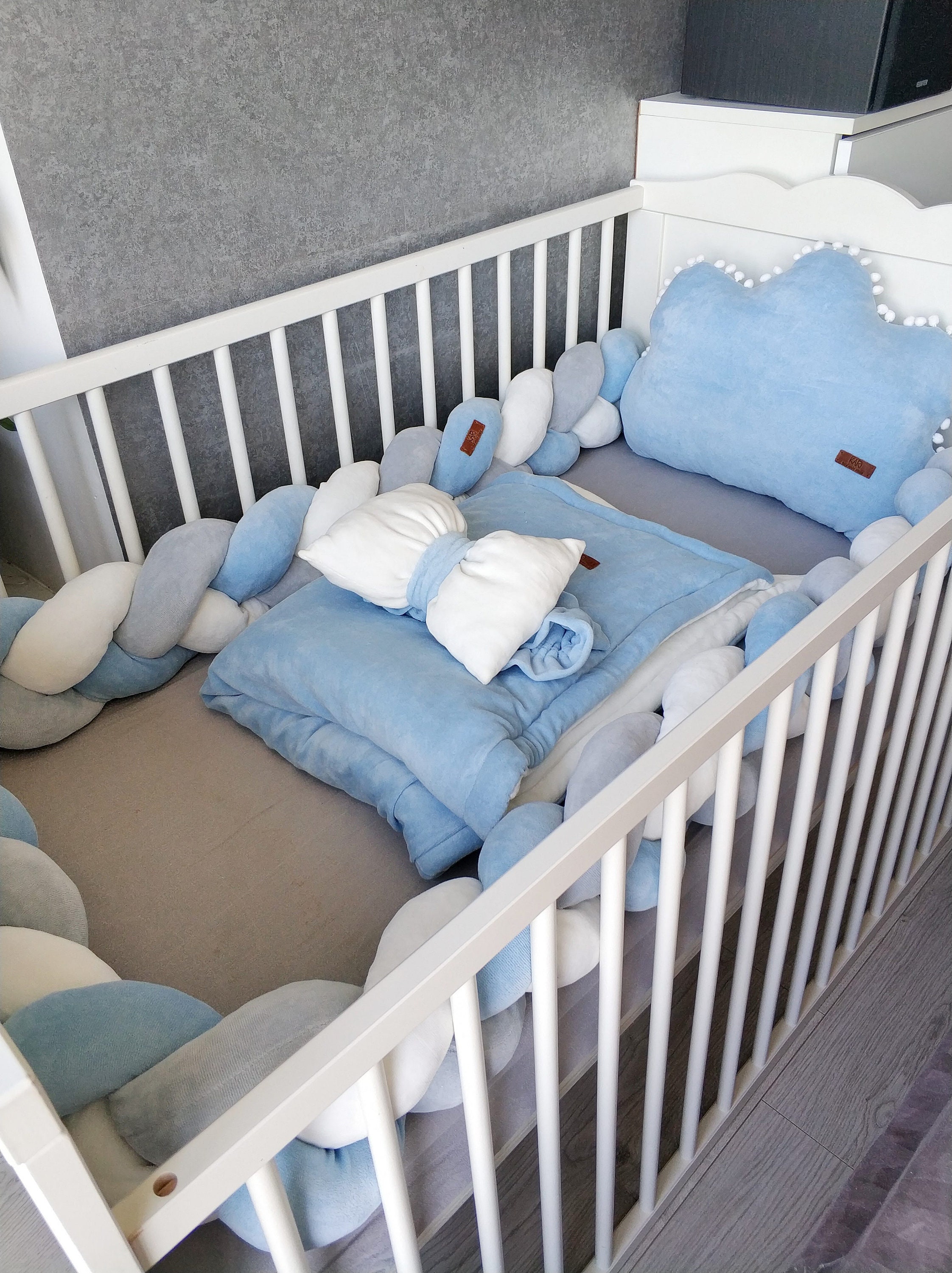 cloud cot bedding set