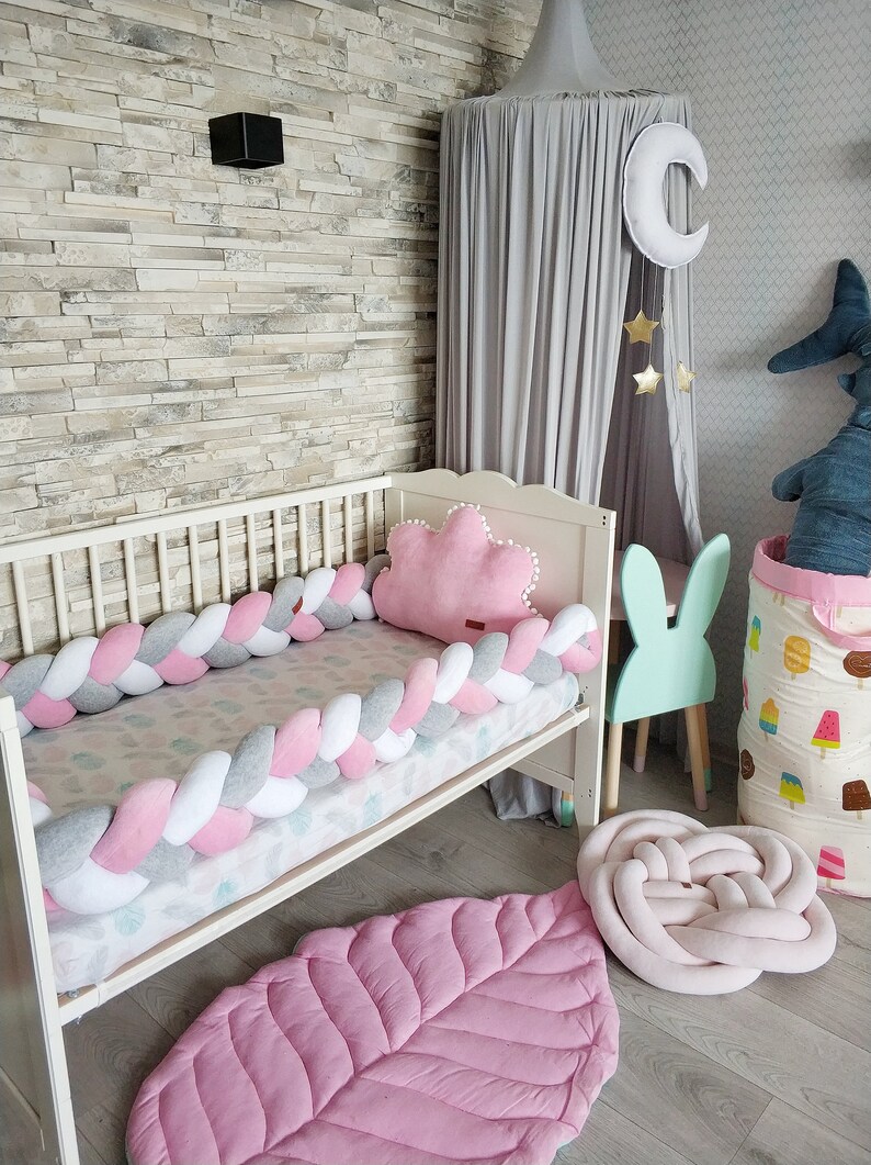 etsy braided crib bumper