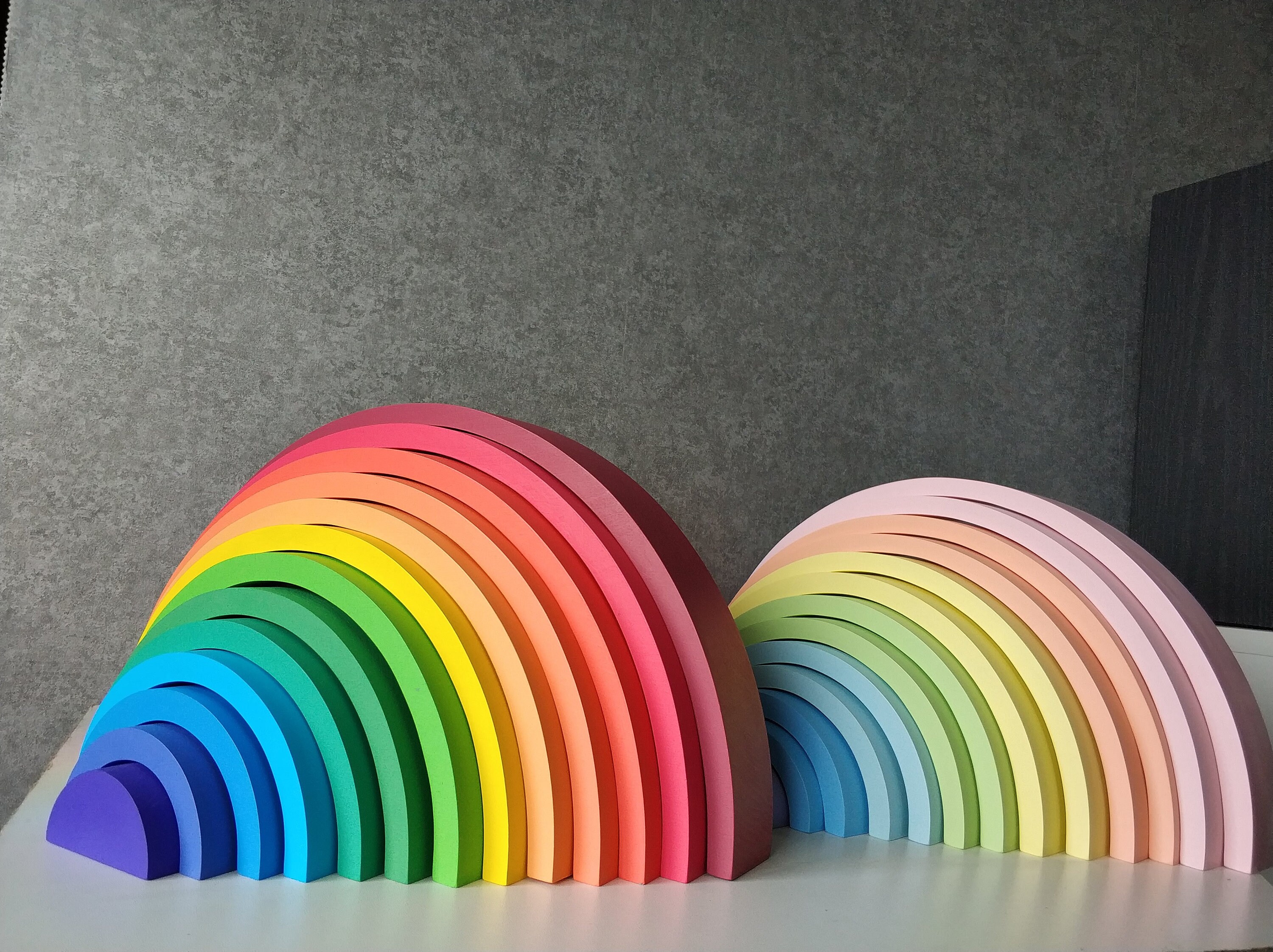 13 pieces Rainbow. Wooden toys. Waldorf toys. Rainbow stacker. Etsy