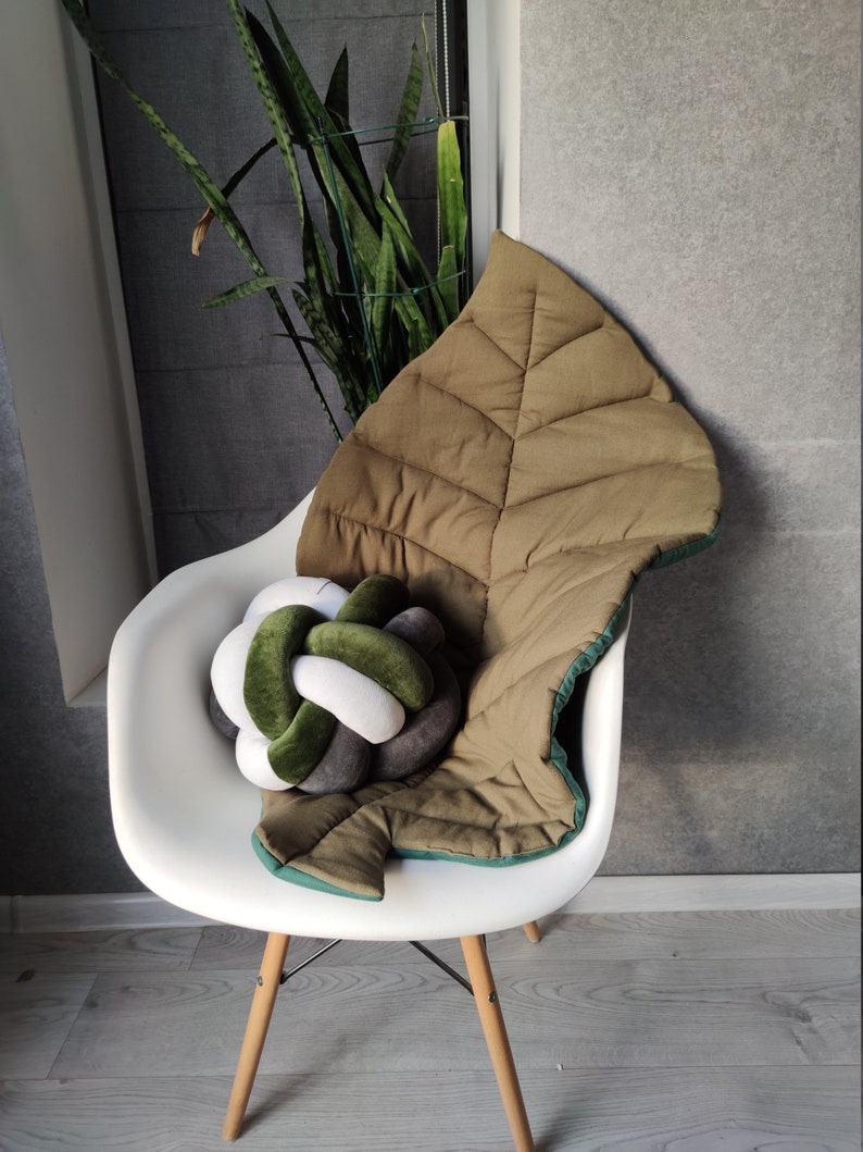 Kindergarten-Teppich Blatt Leinen Spielmatte Teppich Bauch ...