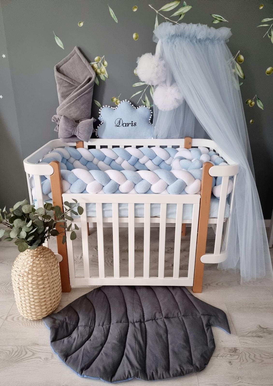 Bed Canopy Light Blue Hanging Canopy Canopy Bed Nursery Etsy