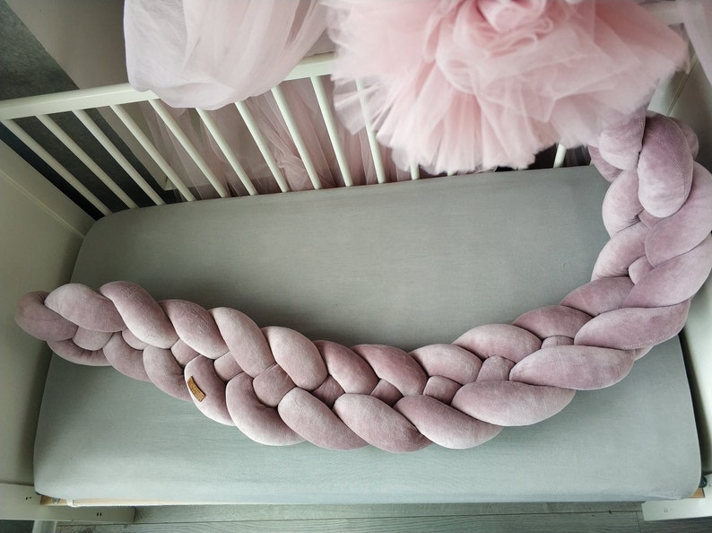 Rainbow Double Braided Crib Bumper Baby Crib Bumper linen Etsy