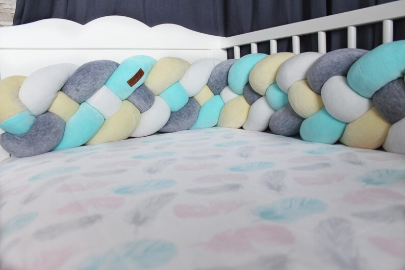 baby crib bumper braided