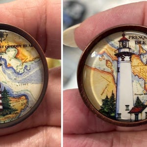 Lighthouse Knobs SET Of (5) Custom Knob Pulls Kitchen Cabinet Dresser Knob Dresser Pull Kitchen Knob Bathroom Pantry Closet Lighthouse Decor image 4